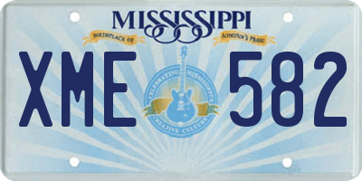 MS license plate XME582