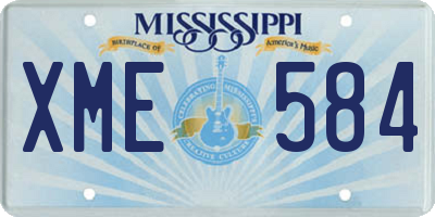 MS license plate XME584