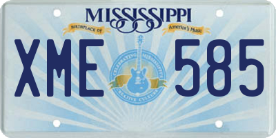 MS license plate XME585