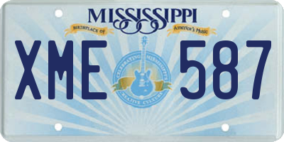MS license plate XME587
