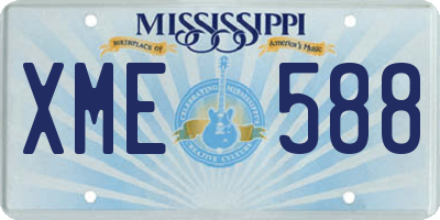 MS license plate XME588