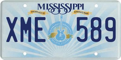 MS license plate XME589