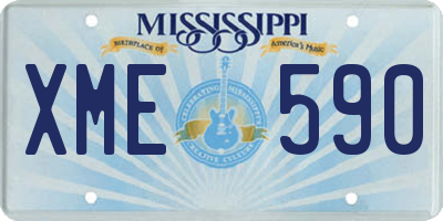 MS license plate XME590