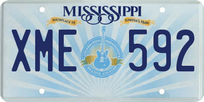 MS license plate XME592