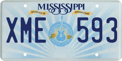 MS license plate XME593