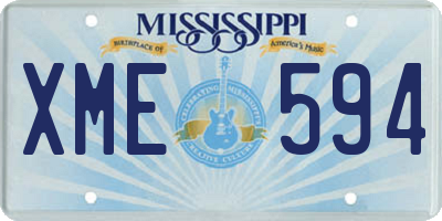 MS license plate XME594