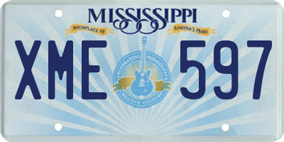 MS license plate XME597