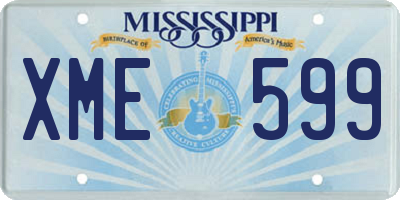 MS license plate XME599
