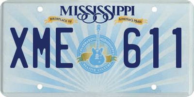 MS license plate XME611