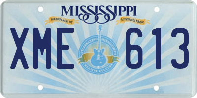 MS license plate XME613