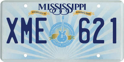 MS license plate XME621