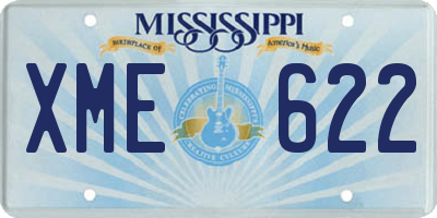 MS license plate XME622