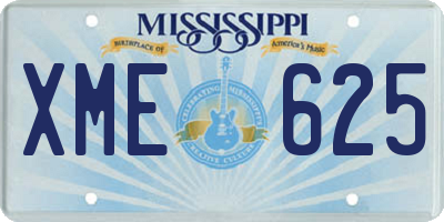MS license plate XME625