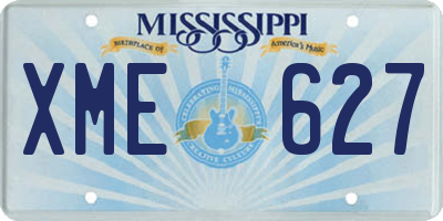 MS license plate XME627