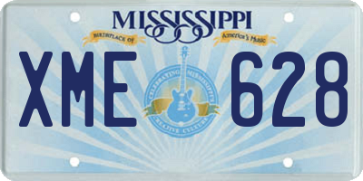 MS license plate XME628