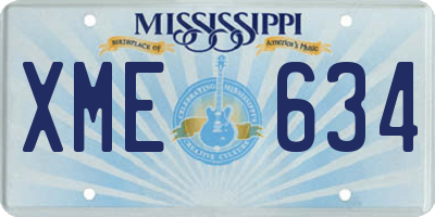MS license plate XME634