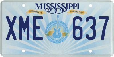MS license plate XME637