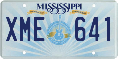 MS license plate XME641