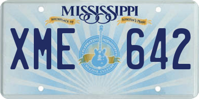 MS license plate XME642