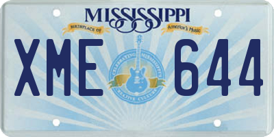 MS license plate XME644