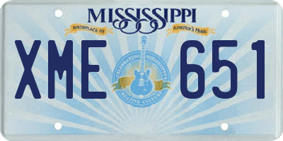 MS license plate XME651