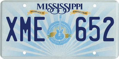 MS license plate XME652