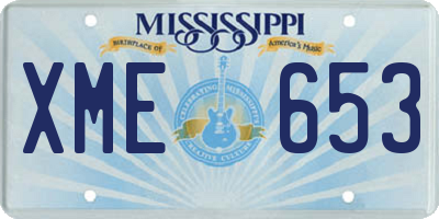 MS license plate XME653