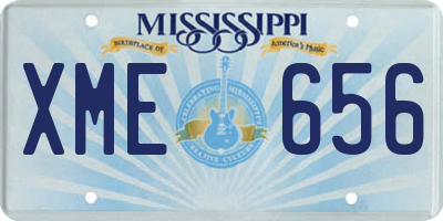MS license plate XME656
