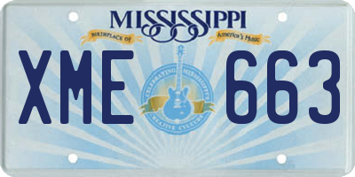 MS license plate XME663
