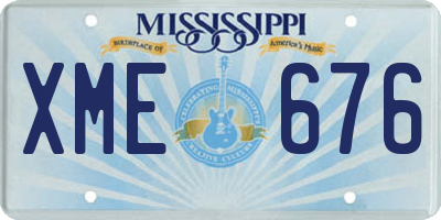 MS license plate XME676