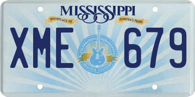 MS license plate XME679