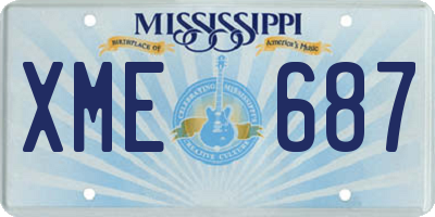 MS license plate XME687