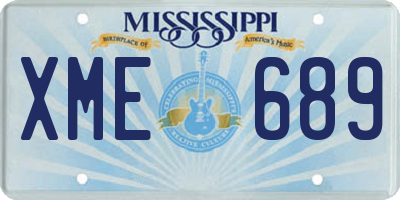 MS license plate XME689