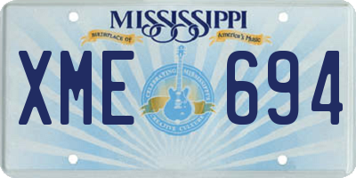 MS license plate XME694