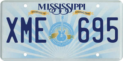 MS license plate XME695