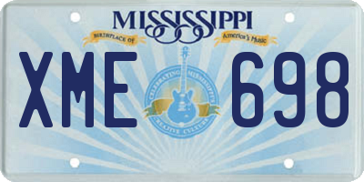 MS license plate XME698