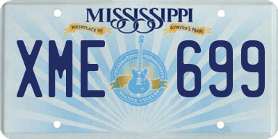 MS license plate XME699