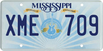 MS license plate XME709