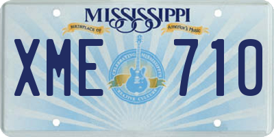 MS license plate XME710