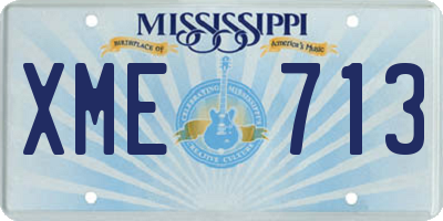 MS license plate XME713