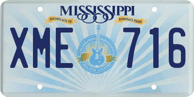 MS license plate XME716