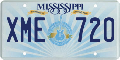 MS license plate XME720