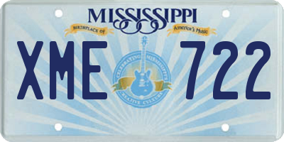 MS license plate XME722