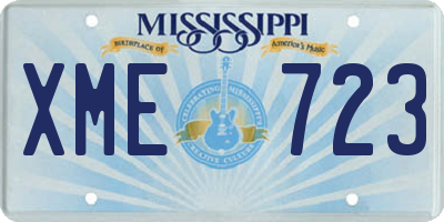MS license plate XME723