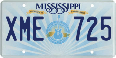 MS license plate XME725