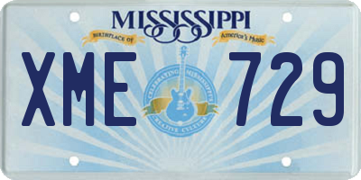 MS license plate XME729
