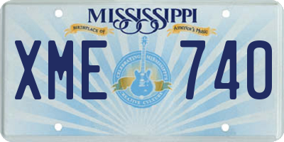 MS license plate XME740