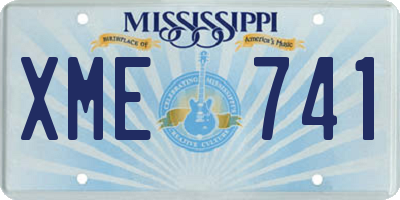 MS license plate XME741
