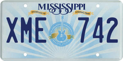 MS license plate XME742