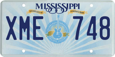 MS license plate XME748